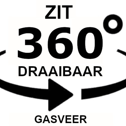 Clio T2 armstoel - Aurora Velours Antraciet, draaivoet 360