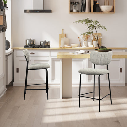 Counterstoel 'Antura' Stof Lichtgrijs (2 per doos)
