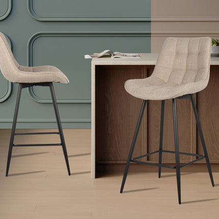 Counterstoel 'Ariba' Stof Beige/Lichtgrijs