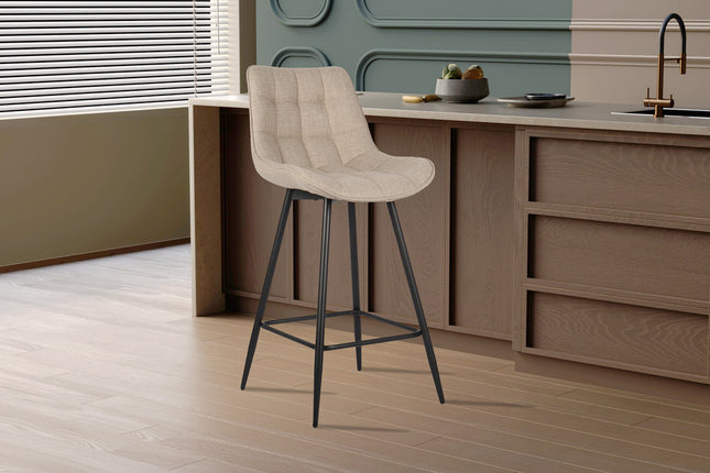 Counterstoel 'Ariba' Stof Beige/Lichtgrijs