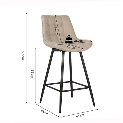 Counterstoel 'Ariba' Stof Beige/Lichtgrijs