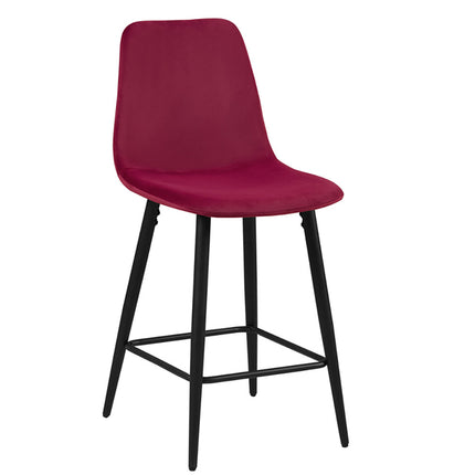 Counterstoel 'Boy' Fluweel Bordeaux (4 per doos)