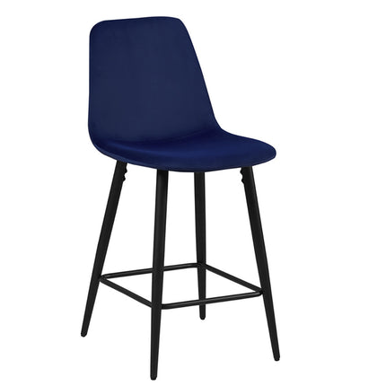 Counterstoel 'Boy' Fluweel Donkerblauw (4 per doos)