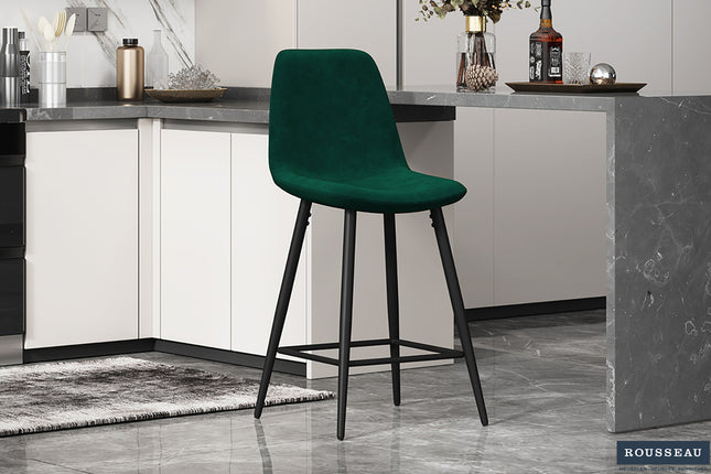 Counterstoel 'Boy' Fluweel Groen (4 per doos)
