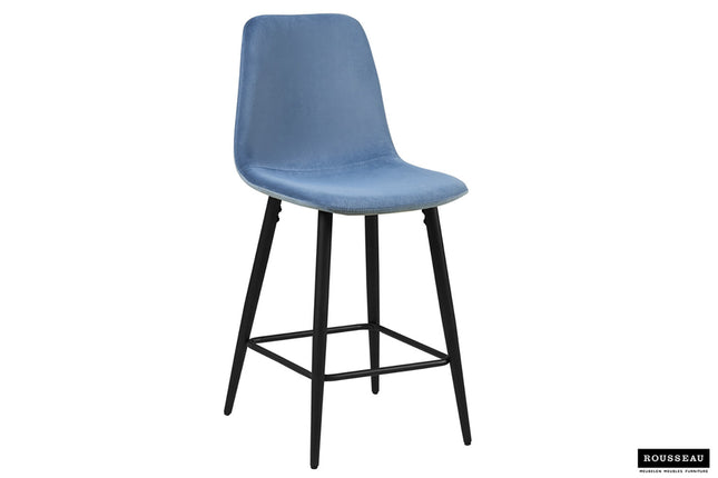 Counterstoel 'Boy' Fluweel Lichtblauw (4 per doos)