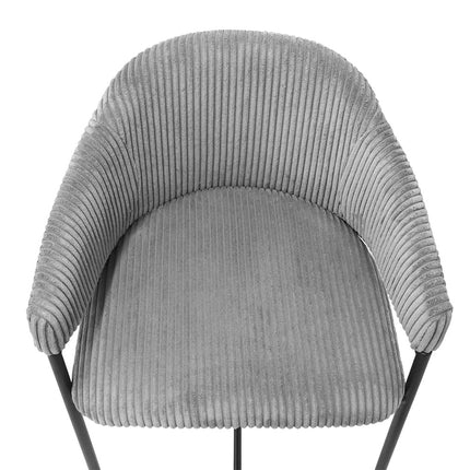 Counterstoel 'Hugo' Corduroy Donkergrijs