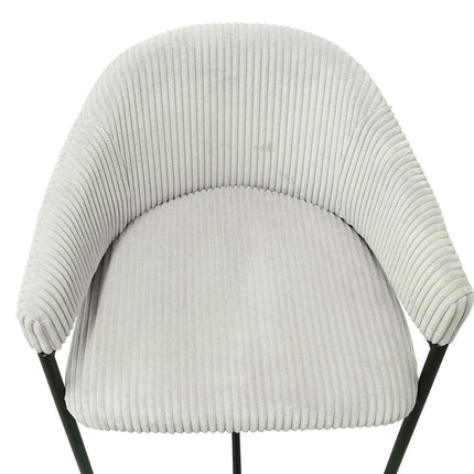 Counterstoel 'Hugo' Corduroy Lichtgrijs
