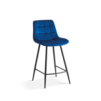 Counterstoel 'Juta' Fluweel Blauw