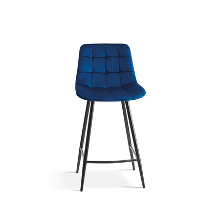 Counterstoel 'Juta' Fluweel Blauw
