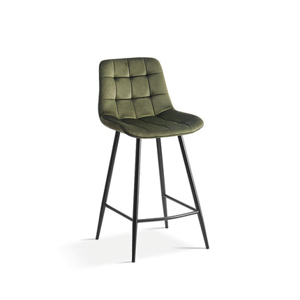 Counterstoel 'Juta' Fluweel Groen (2 per doos)