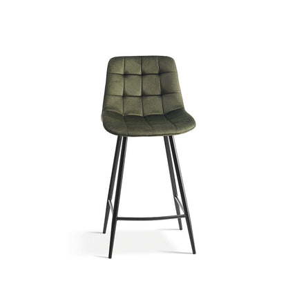 Counterstoel 'Juta' Fluweel Groen (2 per doos)