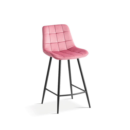 Counterstoel 'Juta' Fluweel Roze