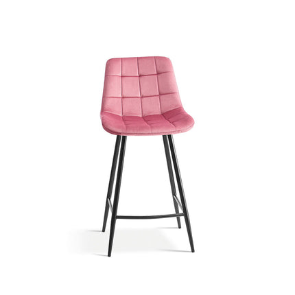 Counterstoel 'Juta' Fluweel Roze