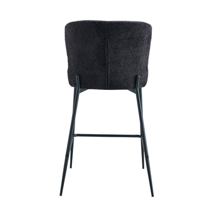 Counterstoel 'Lisa' Bouclé Donkergrijs (2 per doos)