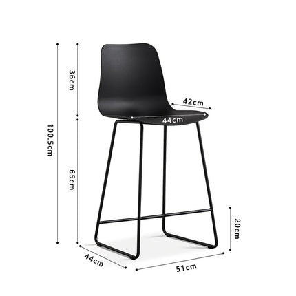 Counterstoel 'Marie' PP Zwart (2 per doos)