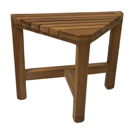 Dekorative Eckhocker – 38x20x32 – Natur – Teak – 2er-Set 