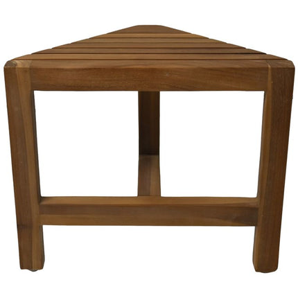 Dekorative Eckhocker – 38x20x32 – Natur – Teak – 2er-Set 