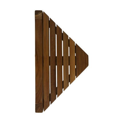 Dekorative Eckhocker – 38x20x32 – Natur – Teak – 2er-Set 