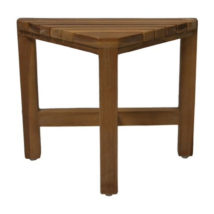Dekorative Eckhocker – 38x20x32 – Natur – Teak – 2er-Set 