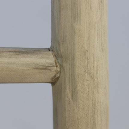 Decoratieve ladder - 45x4x150 - Naturel/zwart - Teak