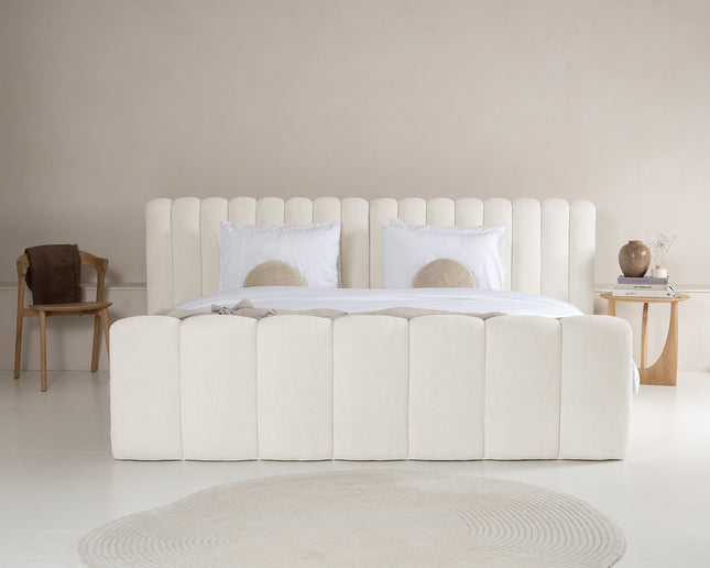 Designbed Chique 160x200 Beige - Met Matras