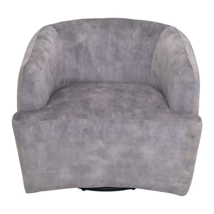 Swivel armchair - Dolphin grey/black - Adore 180 - Velvet/metal