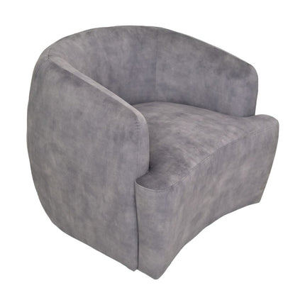 Swivel armchair - Dolphin grey/black - Adore 180 - Velvet/metal