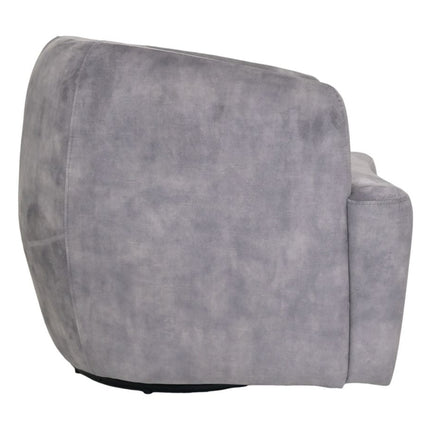 Swivel armchair - Dolphin grey/black - Adore 180 - Velvet/metal