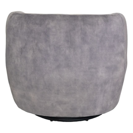 Swivel armchair - Dolphin grey/black - Adore 180 - Velvet/metal