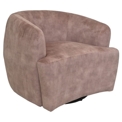 Swivel armchair - liver/black - Adore 10 - Velvet/metal