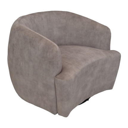 Swivel armchair - White/black - Adore 01 - Velvet/metal