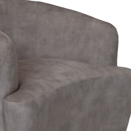 Swivel armchair - White/black - Adore 01 - Velvet/metal