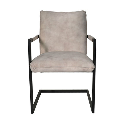Eetkamerstoel Boston - Set van 2  - 56x68x89 - Adore 01 naturel - Velours/metaal