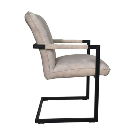 Eetkamerstoel Boston - Set van 2  - 56x68x89 - Adore 01 naturel - Velours/metaal