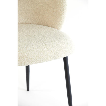 Eetkamerstoel Elyna - Beige - 56x55x79cm