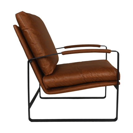 Esszimmerstuhl Miami - 95x65x95 - Cognac/Schwarz - Leder/Schwarz