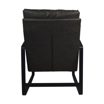 Esszimmerstuhl Miami - 95x65x95 - Dunkelgrau/Schwarz - Leder/Schwarz