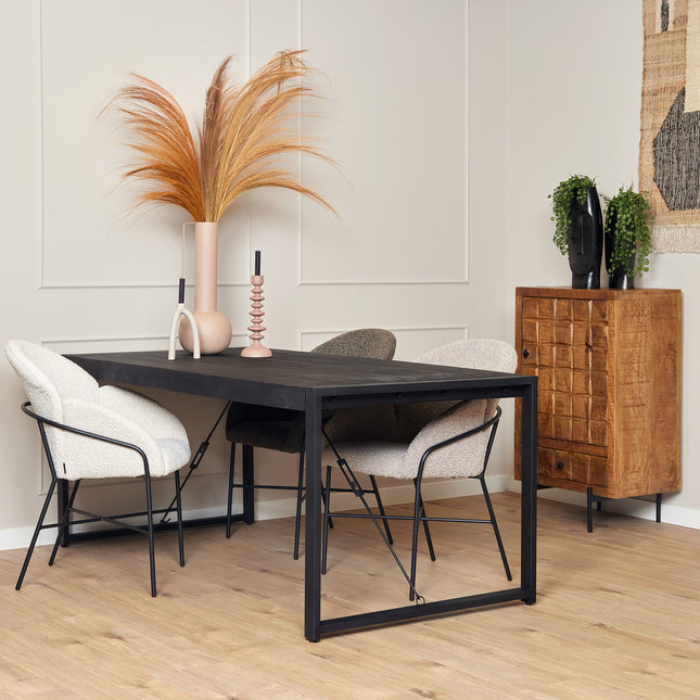 Eettafel Zwart | 180 cm