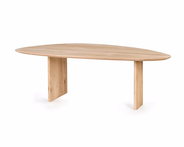Dining table - Oak - Pebble shape - Natural - Viev