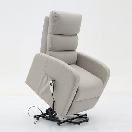 Electrische relax met lift 'Bruges' Stof Lichtgrijs (1c)