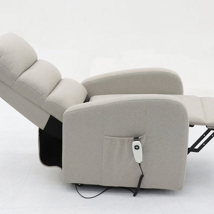 Electrische relax met lift 'Bruges' Stof Lichtgrijs (1c)