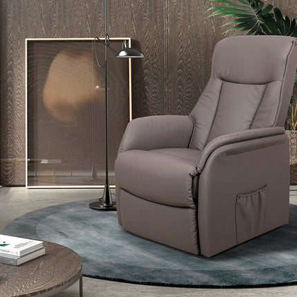 Electrische Relax met lift 'Miami' PU Taupe (1c)