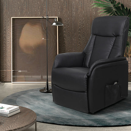 Electrische Relax met lift 'Miami' PU Zwart (1c)