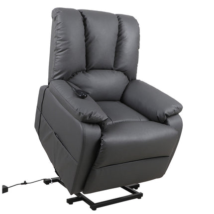 Electrische Relax met lift 'Osaka' PU Grijs (1c)