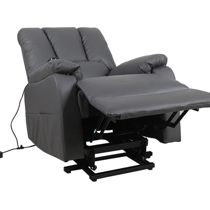 Electrische Relax met lift 'Osaka' PU Grijs (1c)