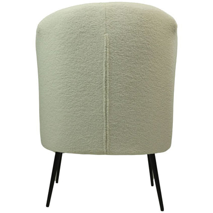 Sessel - 77x68x83 - Weiß/Schwarz - Bouclé