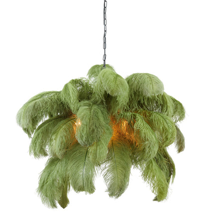 Hanglamp Feather - Groen - Ã˜80cm