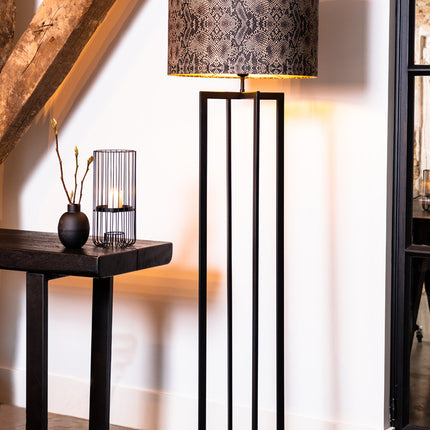 Vloerlamp Mace - Mat Zwart - 30x30x140cm