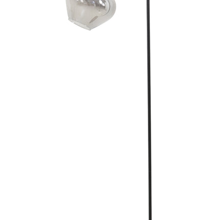 Floor lamp 45x28x160 cm RAKEL matt black+smoked