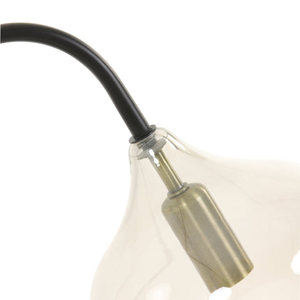 Floor lamp 45x28x160 cm RAKEL matt black+smoked